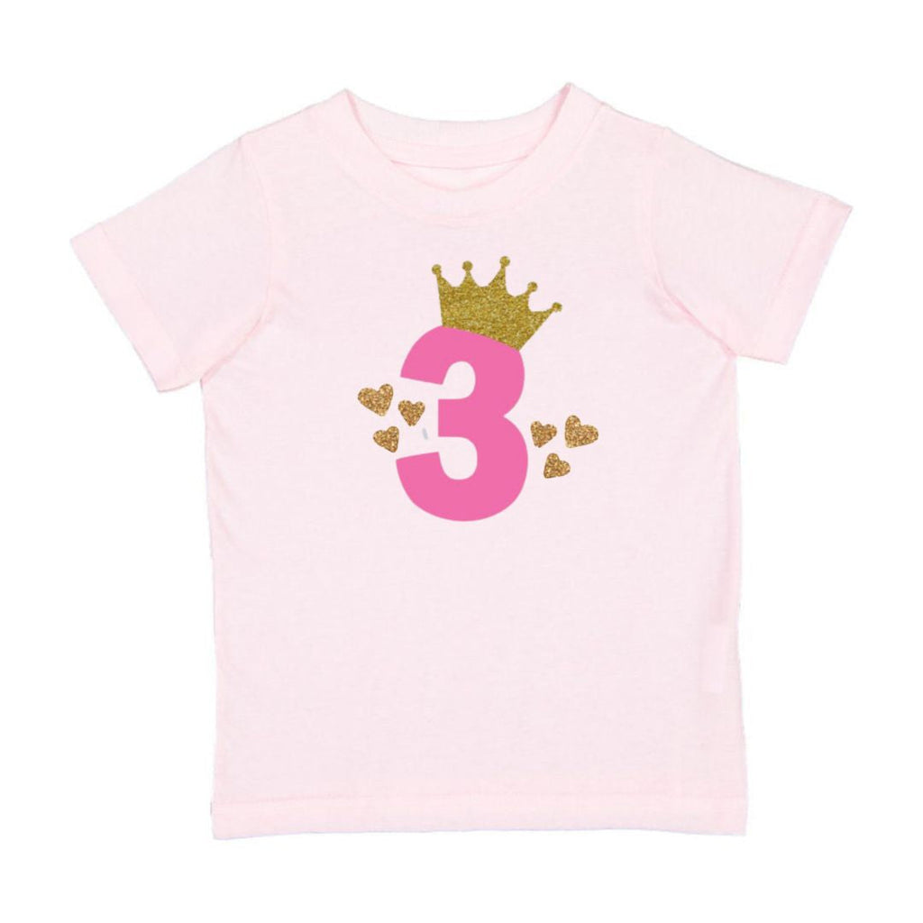 3rd Birthday Girl Princess Short Sleeve T-Shirt - Ballet - HoneyBug 