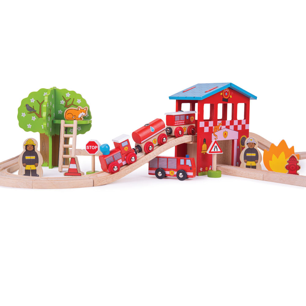 Fire Station Train Set - HoneyBug 