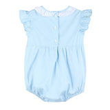 Blue Lil Sister Smocked Romper