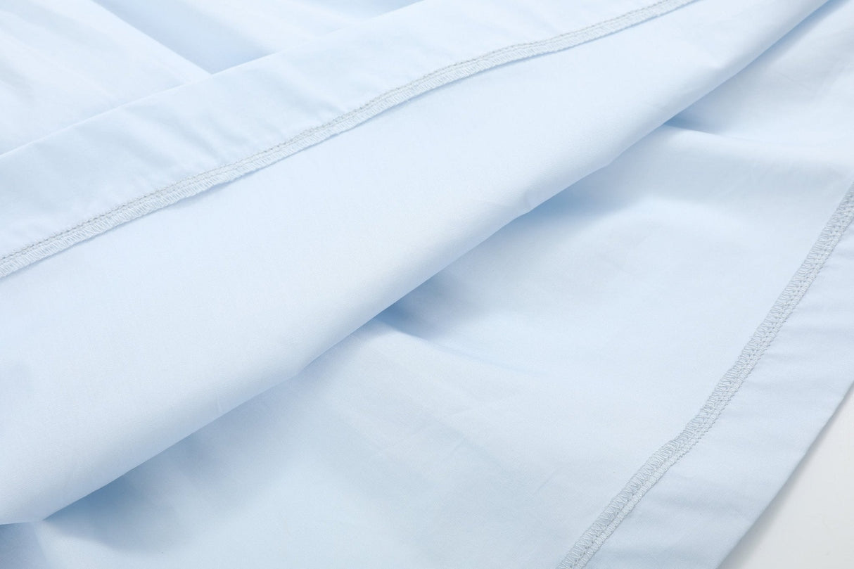 Blue Ruffled Crosses Smocked Dress