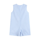 Blue Seersucker Gingham Bunny Shortall