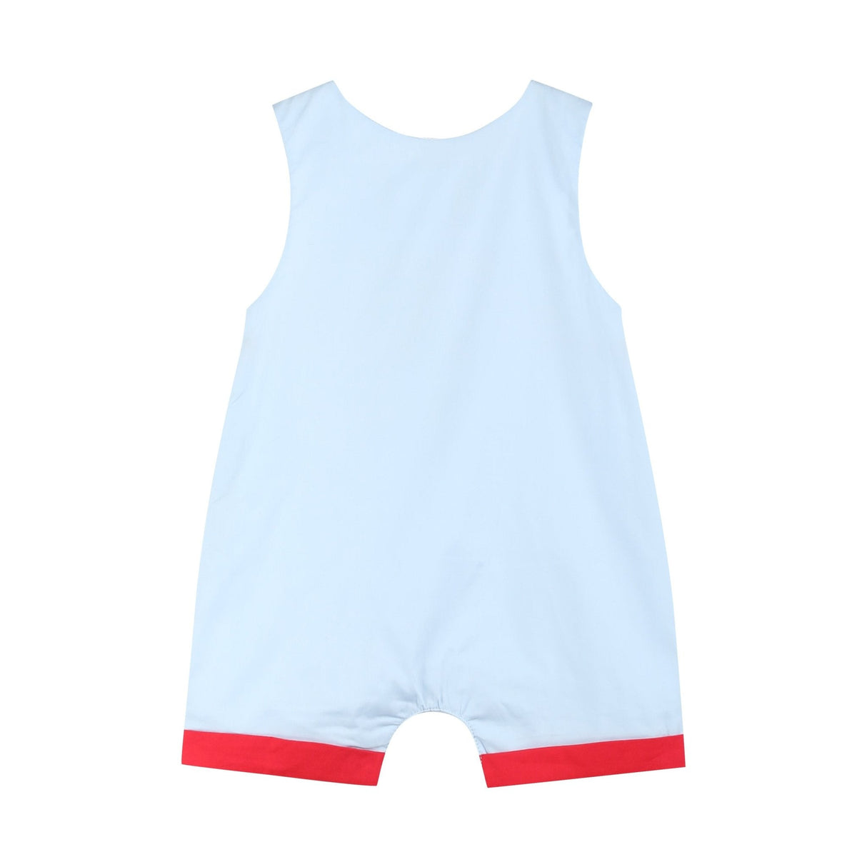 Blue USA Flag Smocked Shortalls