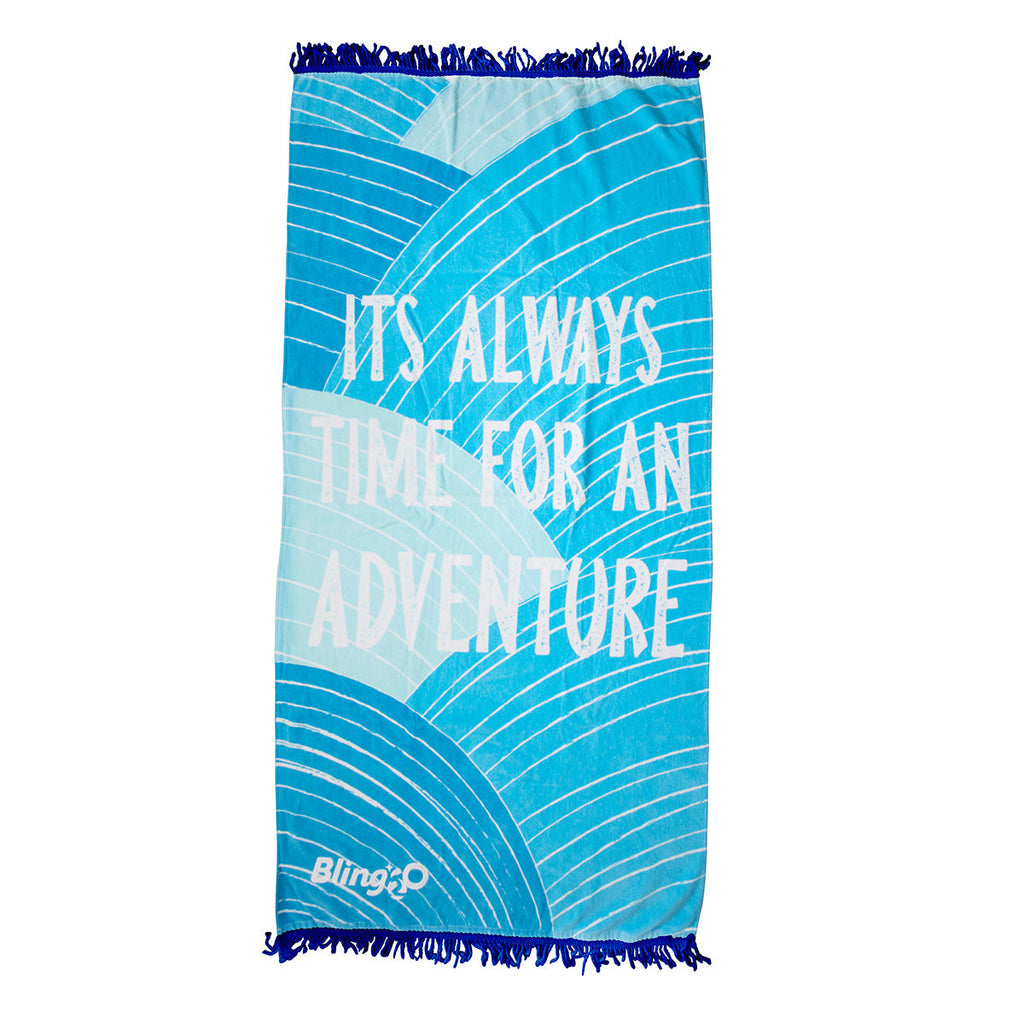 Blue Currents Beach Towel by Bling2o - HoneyBug 