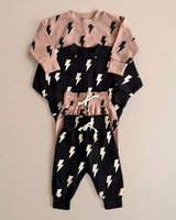 Jogger Set | Black Bolts - HoneyBug 