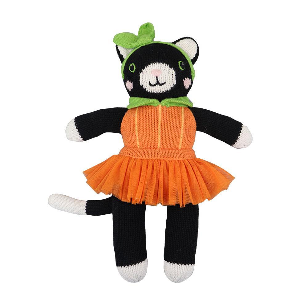 Boo the Pumpkin Kitty Knit Doll - HoneyBug 