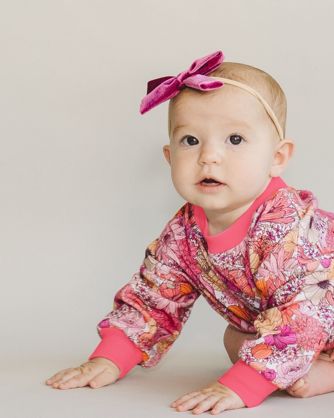 Bubble Romper | Pink Flowers - HoneyBug 