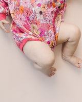 Bubble Romper | Pink Flowers - HoneyBug 