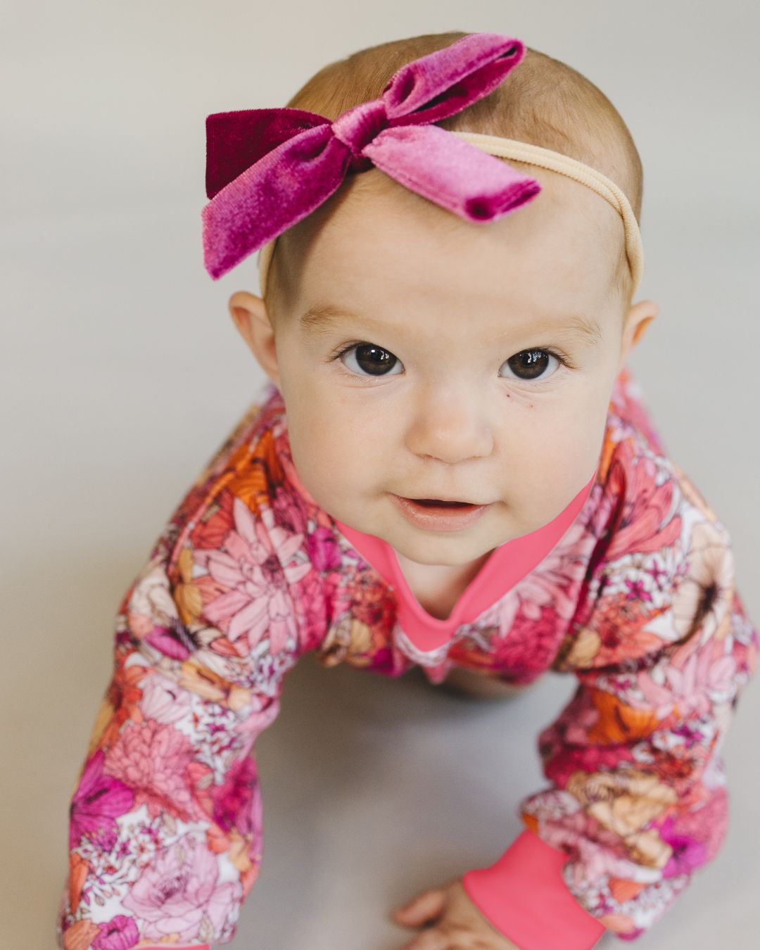 Bubble Romper | Pink Flowers - HoneyBug 