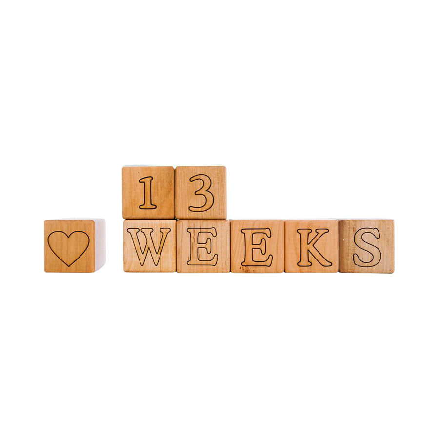 Bump & Baby Milestone Wooden Blocks - HoneyBug 