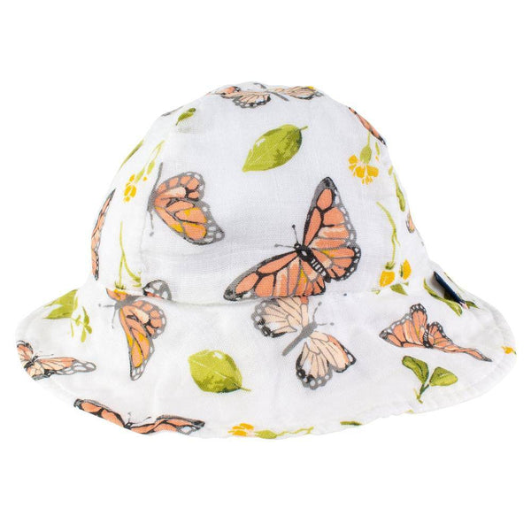 Butterfly Oh So Soft Muslin Sun Hat - HoneyBug 