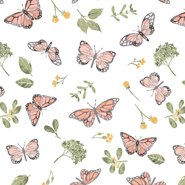 Butterfly Oh So Soft Muslin Crib Sheet - HoneyBug 