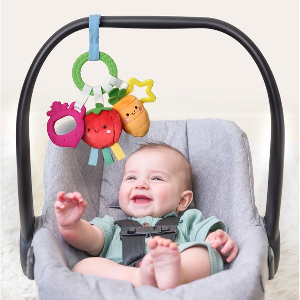 Bitzy Busy Ring Teething Activity Toy - Veggie - HoneyBug 