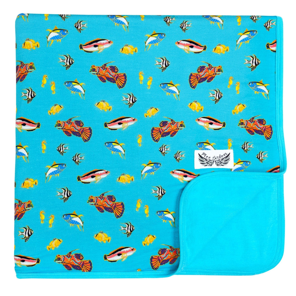 Calypso Fish Toddler Blanket - HoneyBug 