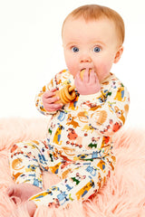 Long Sleeve Pajama Set - Cats + Dogs - HoneyBug 