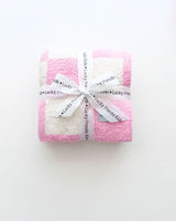 Checkered Plush Blanket | Pink - HoneyBug 