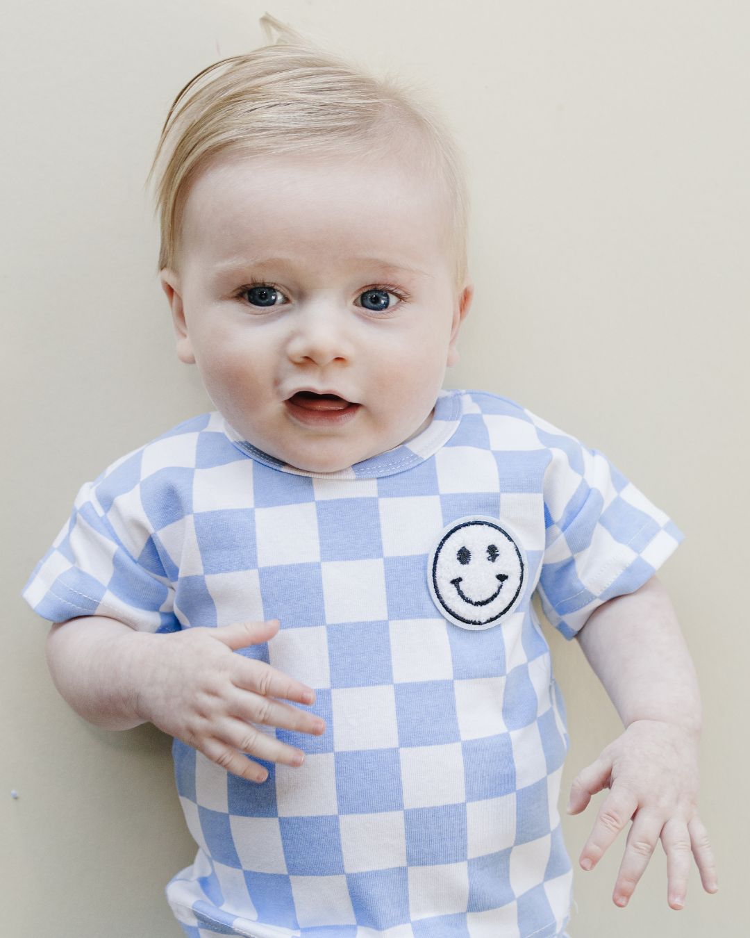 Checkered Shorts Set | Blue - HoneyBug 