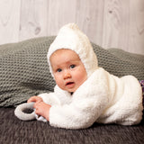 Chenille Hoodie - White - HoneyBug 