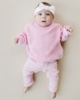 Chunky Knit Sweater | Pink - HoneyBug 