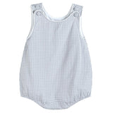 Classic Gray Gingham Bubble Romper