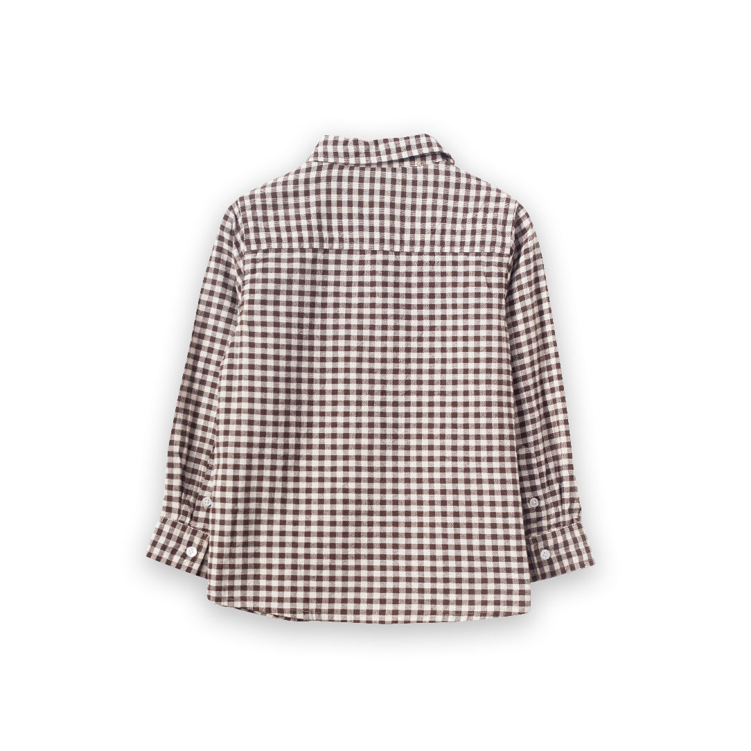 Boys Shirt | Walnut Check - HoneyBug 