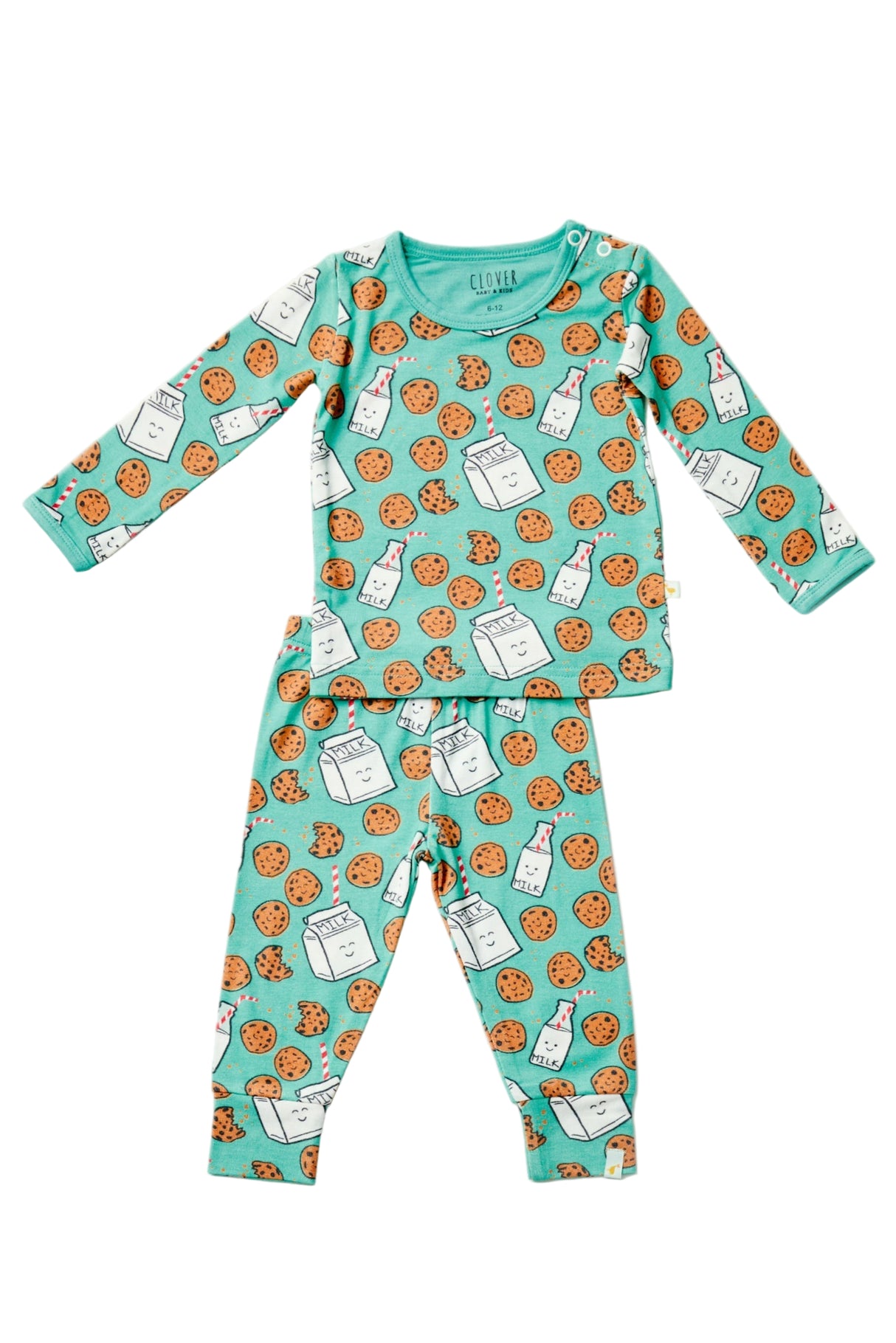 Long Sleeve Pajama Set - Milk and Cookies - HoneyBug 