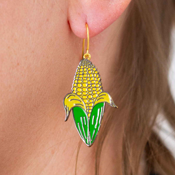 Corn Charm Earrings - HoneyBug 