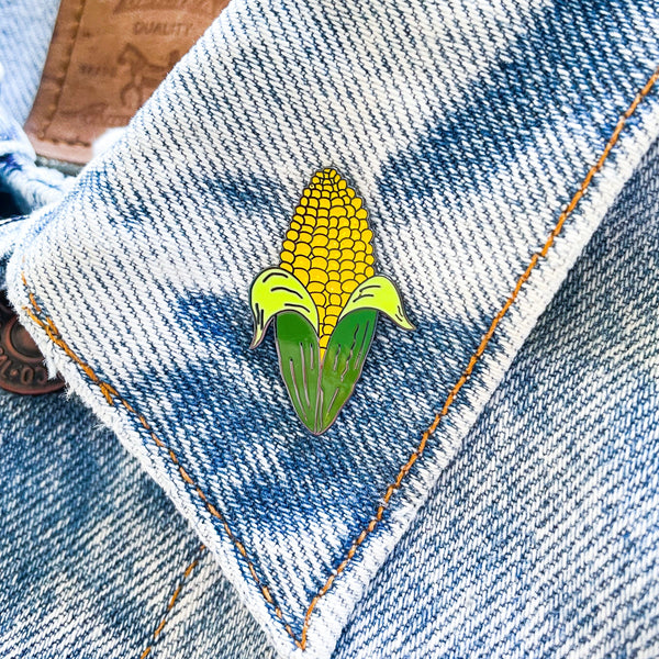 Corn Enamel Pin - HoneyBug 