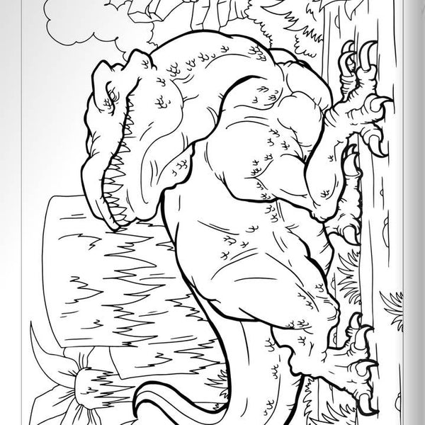 Coloring Book - Dinosaurs - HoneyBug 