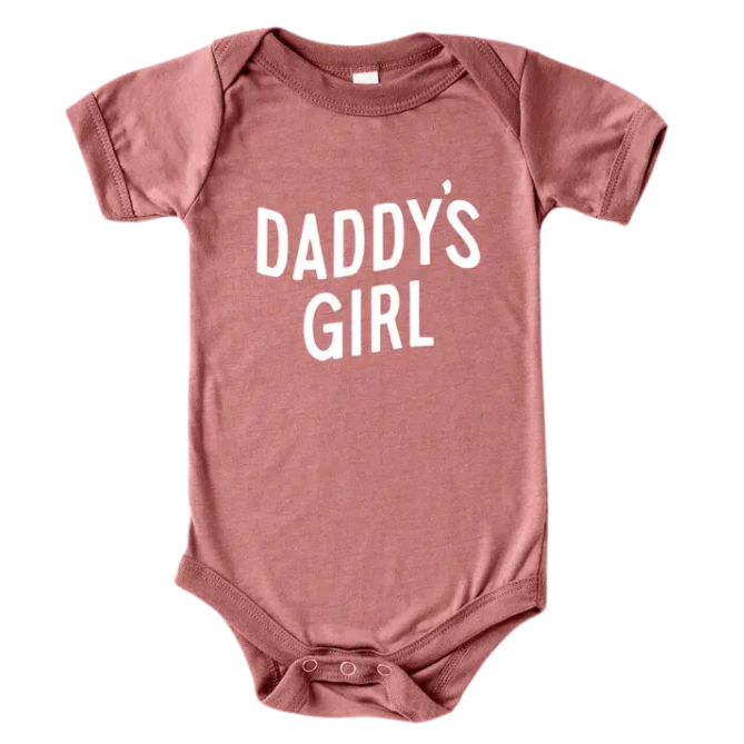Daddy's Girl Baby Bodysuit - Mauve Pink - HoneyBug 