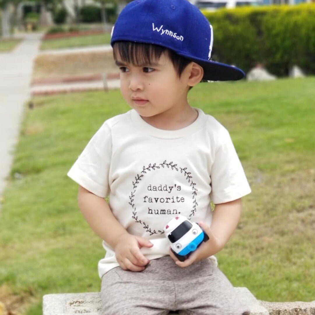 Daddy’s Favorite Human Organic Cotton Kids T-Shirt Short Sleeve - HoneyBug 