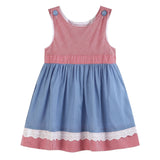 Denim Look and Red Gingham A-Line Dress