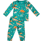 Long Sleeve Pajama Set - Dinosaur Jungle - HoneyBug 