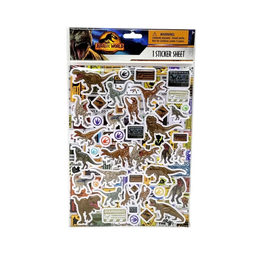 Jurassic World Raised Sticker Sheet - HoneyBug 