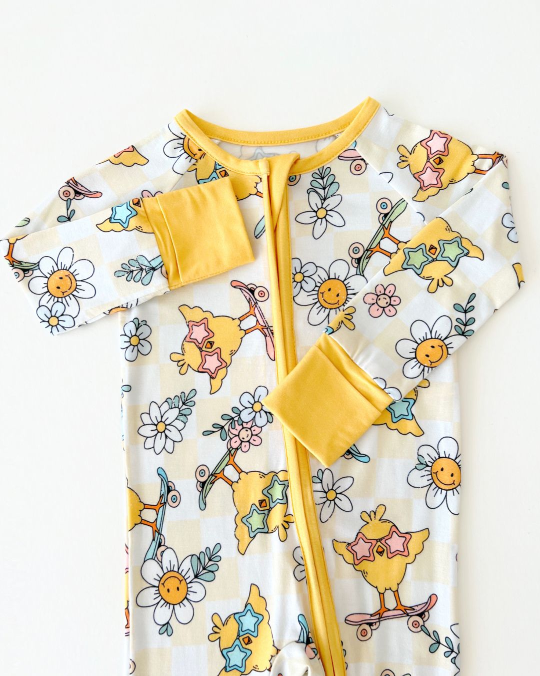 Easter Bamboo Zip Romper | Skater Chick - HoneyBug 