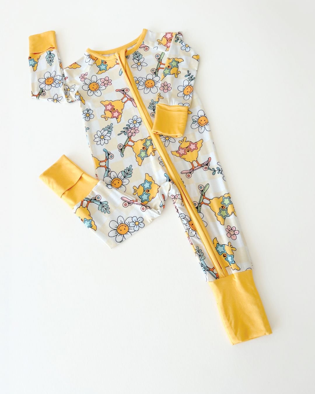 Easter Bamboo Zip Romper | Skater Chick - HoneyBug 