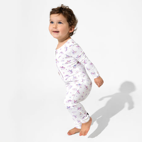 Unicorn Bamboo Convertible Footie - HoneyBug 