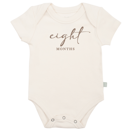 graphic bodysuit | eight months milestone taupe - HoneyBug 