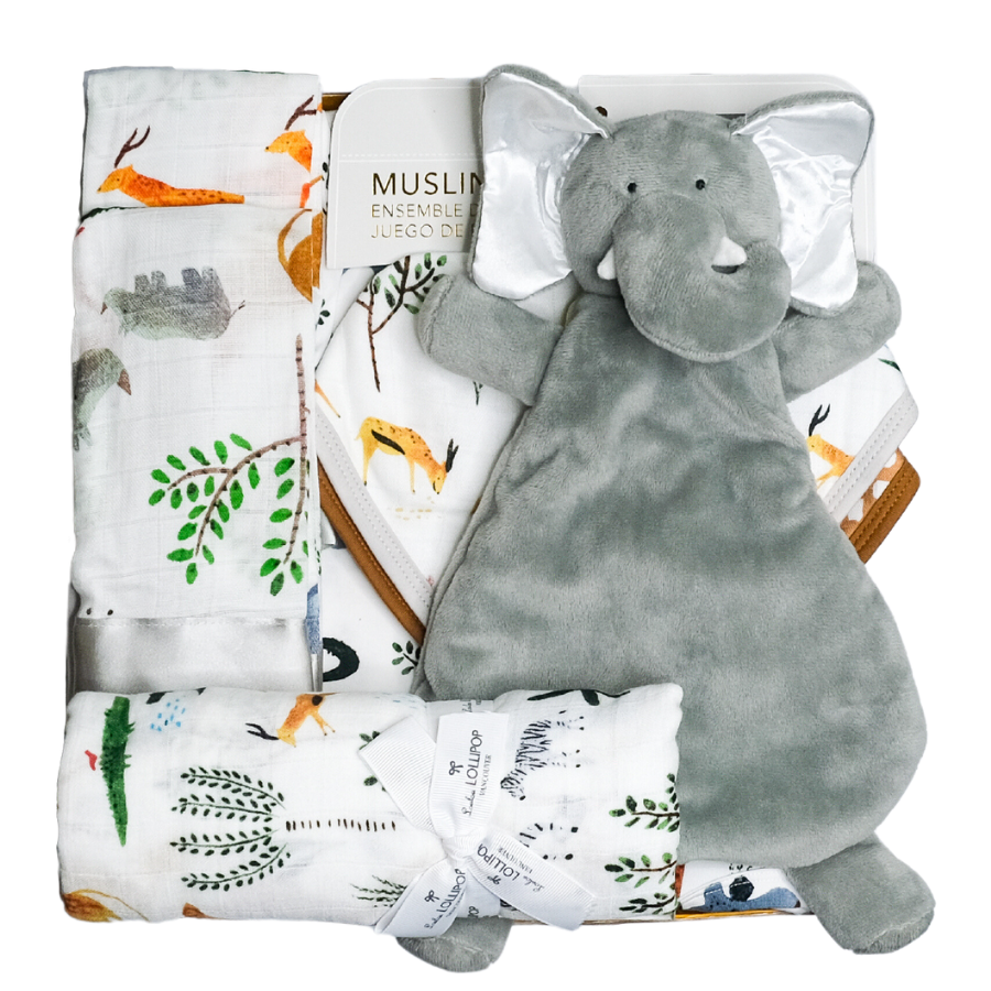 Safari Baby Gift Box - Elephant - HoneyBug 