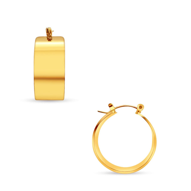Lia Wide Hoop Earring - HoneyBug 
