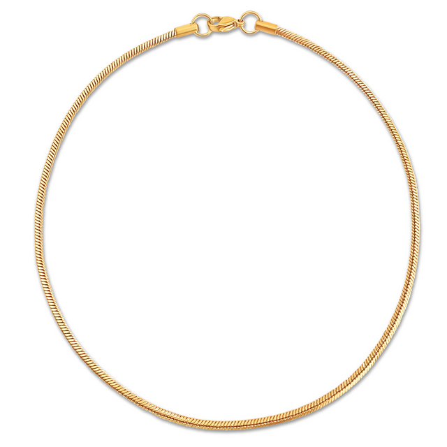 Lyra Snake Chain Choker Necklace - HoneyBug 