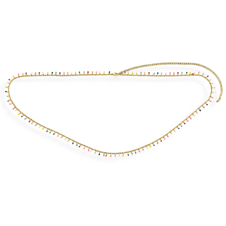 Ryanne Colorful Enamel Waist Chain - HoneyBug 