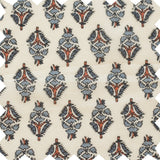 Girls Everly Square Neck Dress | Teal and Brown Jewel Handblock - HoneyBug 