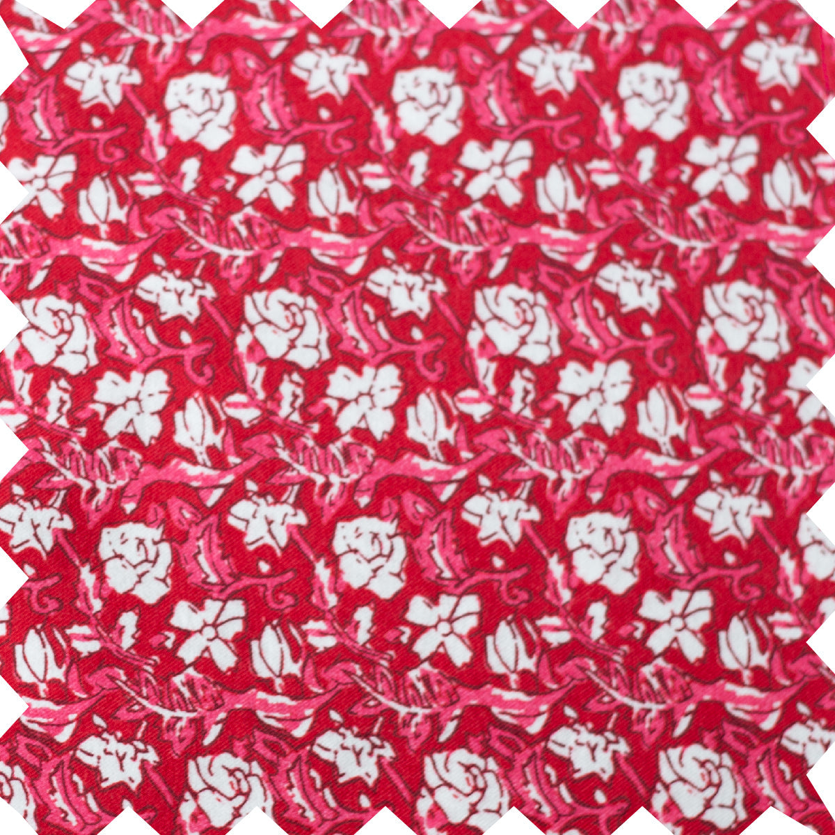 Toddler Long Sleeves Dress with Lace Trim | Red and White Floral - HoneyBug 