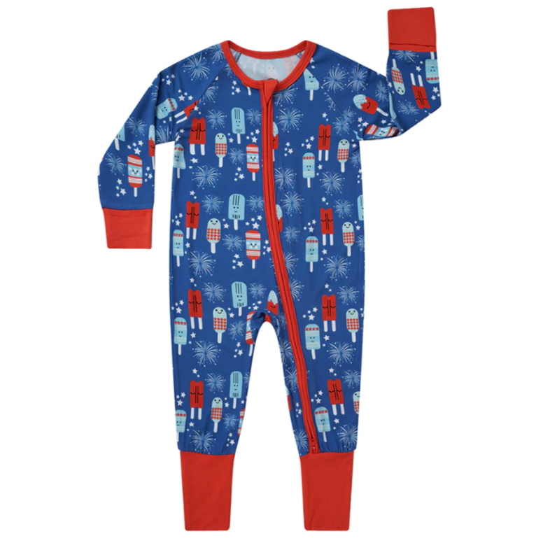 Party Pop Fireworks Convertible Baby Pajama – HoneyBug