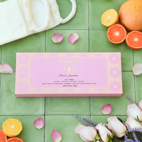 French Lavender Body Wash Infused Back Buffer - HoneyBug 