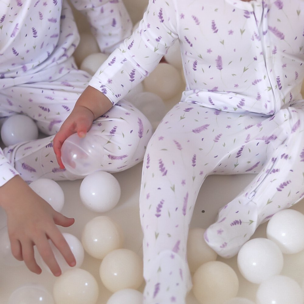 Footie Zippered One Piece - French Lavender - HoneyBug 