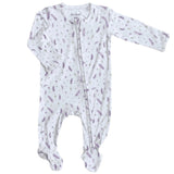 Footie Zippered One Piece - French Lavender - HoneyBug 