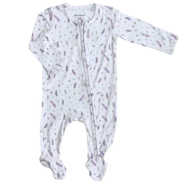 Footie Zippered One Piece - French Lavender - HoneyBug 