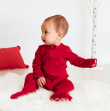 2 pc.  footie set | Red and Green - HoneyBug 