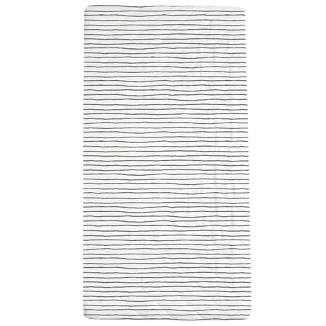 Organic Changing Pad Cover - Navy Stripes - HoneyBug 